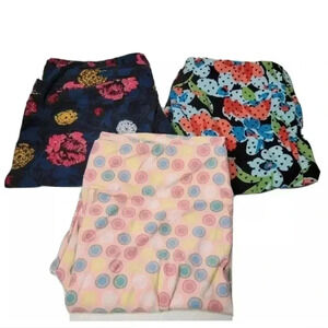 LULAROE SUPER SOFT STRETCH LEGGINGS TC LOT OF 3